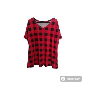 Buffalo Plaid Strectch Top Women